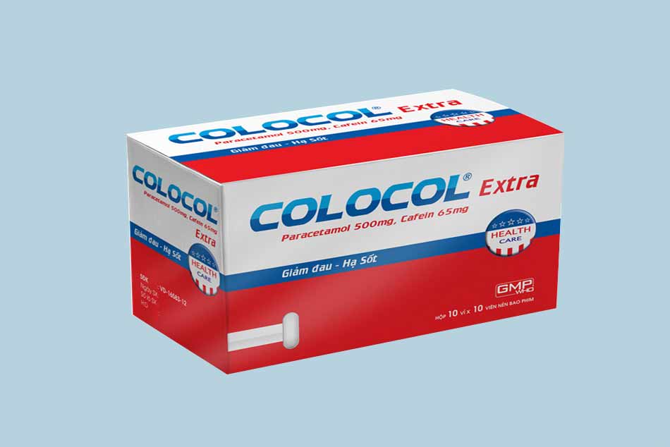 Hình ảnh thuốc Colocol Extra mặt bên trái